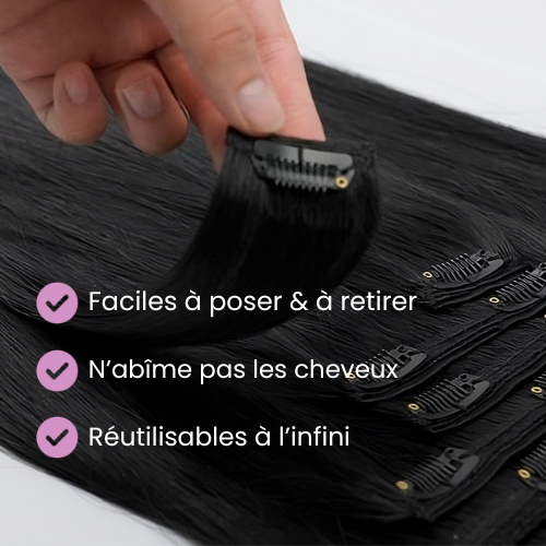 Extensions à Clip en Cheveux Naturels – Volume et Longueur Instantanés | NoorHair