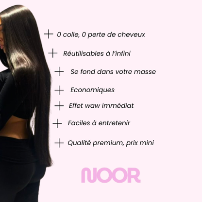 Extensions à Clip en Cheveux Naturels – Volume et Longueur Instantanés | NoorHair